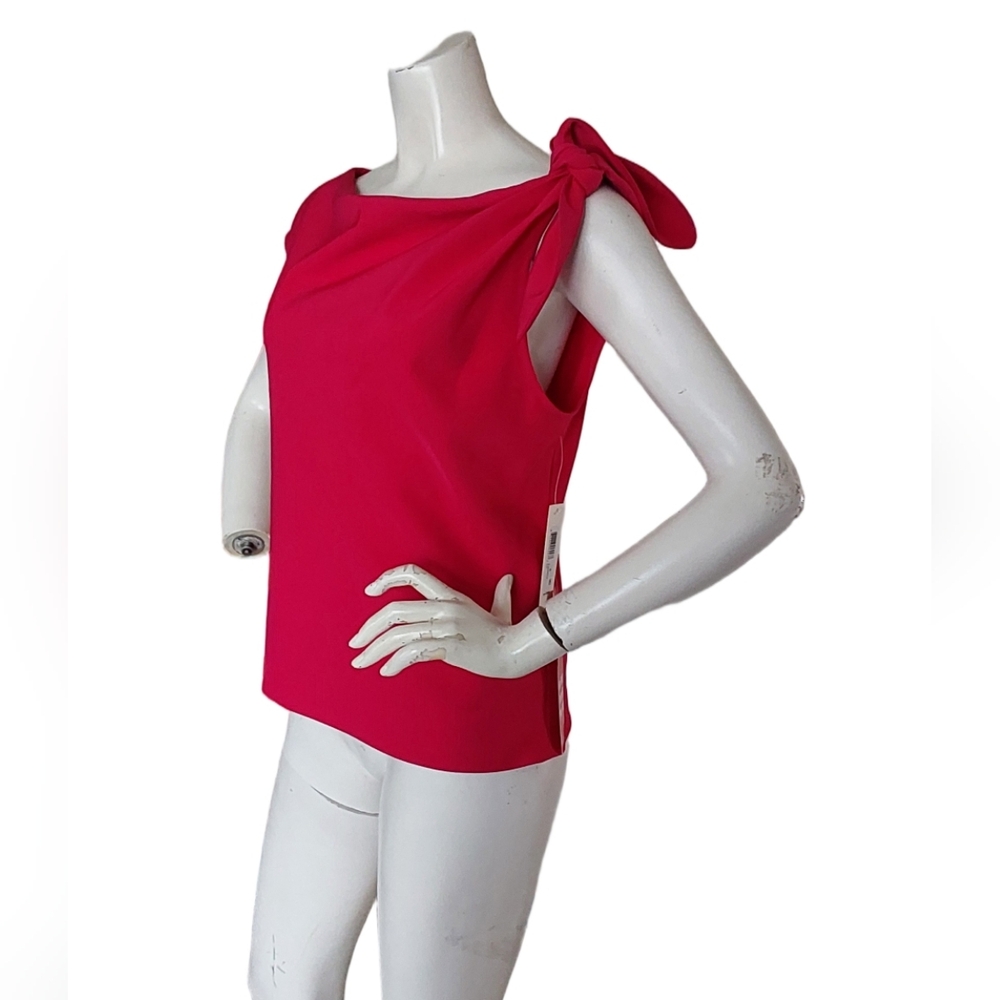 Eliza J‎ Elegant Red Women's Top with Bow Detail